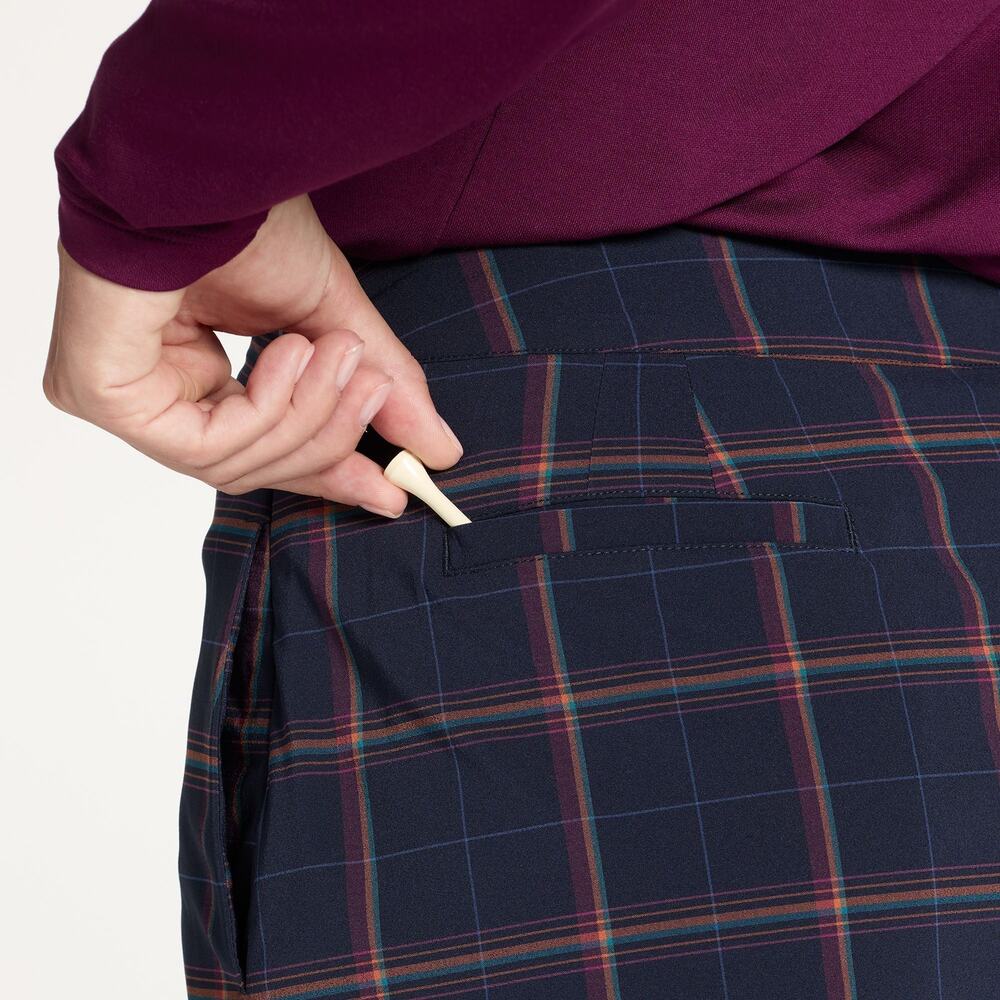 NWT Walter Hagen Lady Hagen Women's Clubhouse 17” Plaid Golf Skort Size 6 - Picture 7 of 10